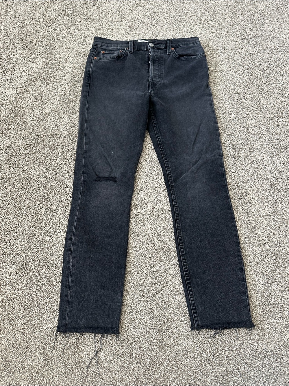 Re/Done Women's Black Straight Jeans